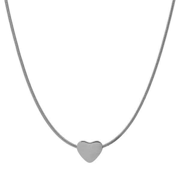 Producto - Collar de acero quirúrgico - 45cm - Clapton 1.5mm - Corazón pasante