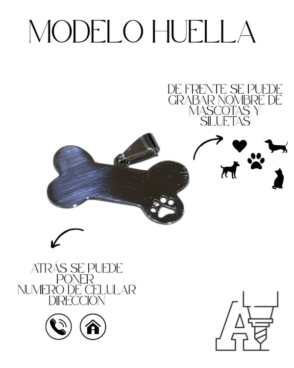 Producto - PLACA MASCOTA HUELLA