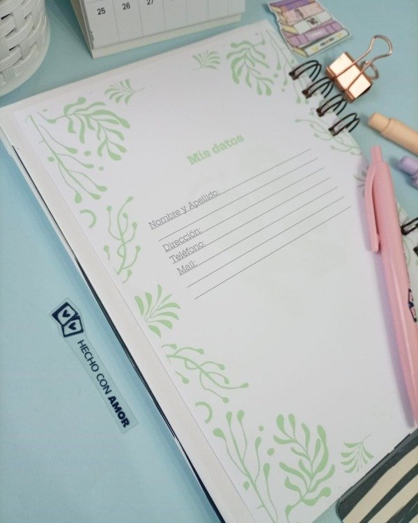 Producto - Agenda semanal vertical con horarios Serena - 3