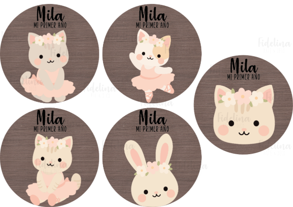 Producto - IMANES O LLAVEROS GATITAS Y CONEJAS BAILARINAS