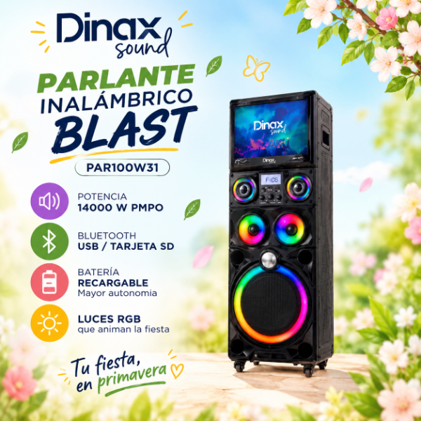 Producto - PARLANTE INALÁMBRICO DINAX BLAST - PAR100W31