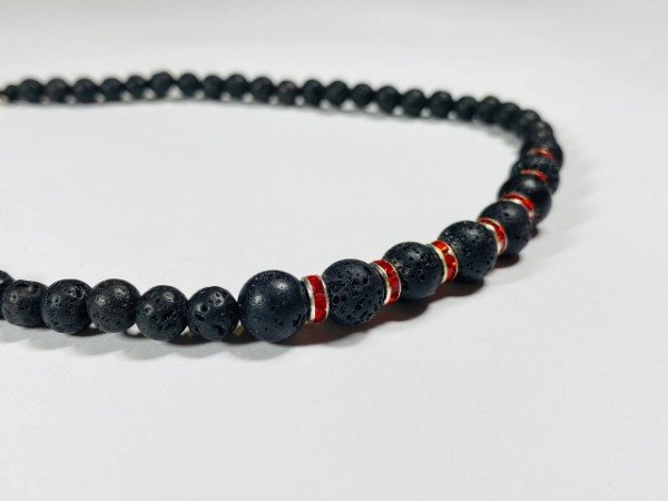 Producto - Gargantilla volcánica strass roja