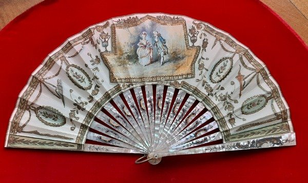 Producto - Abanico Antiguo Gabrielle Zaborowska Año 1900