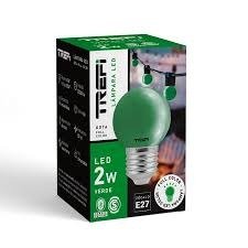 Producto - LAMPARA LED GOTA 2W E27 VERDE TREFILIGHT