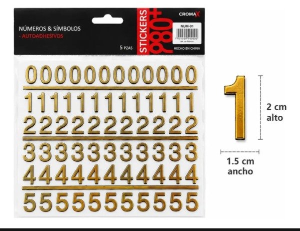 Producto - Números Autoadhesivo 3d Para Maquina De Reloj Pared 2 Juegos