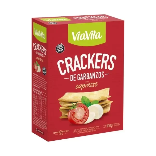 Producto - Crackers de garbanzo - VIA VITA - Sin TACC x100 gr