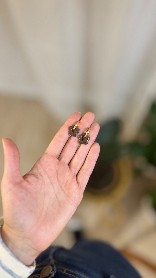Producto - Aros mini flor chocolate