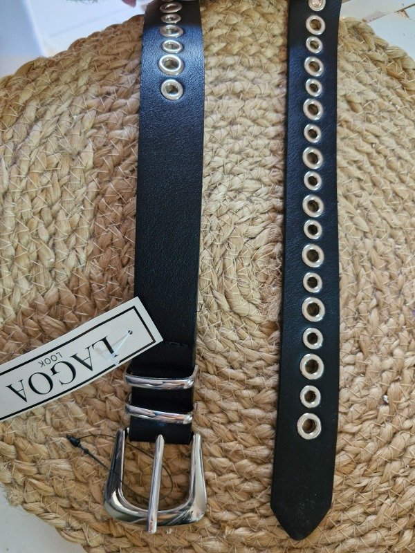 Producto - Cinto negro cuero 021