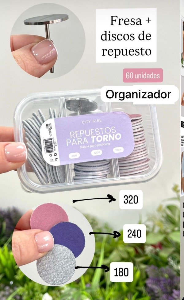 Producto - Kit repuestos y fresa podología ( varios gramejes)