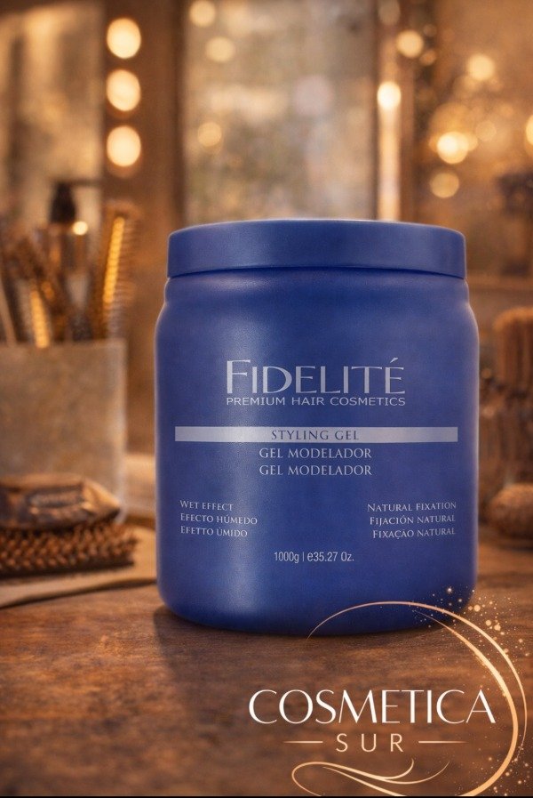 Producto - gel efecto húmedo fijacion natural  fidelite x 1000 grs