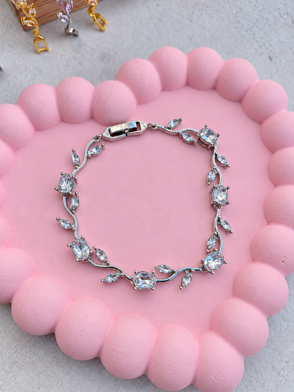 Producto - Pulsera Tulipán Blanca plateada - 0