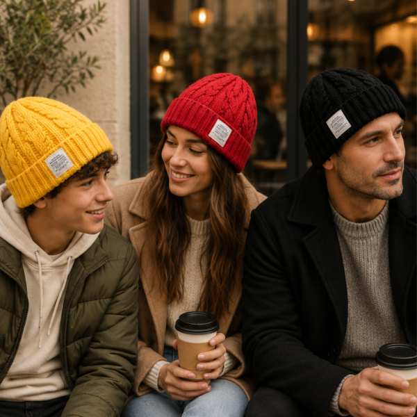 Gorro Lana Nube Amarillo Idea de Regalo — imagen 2