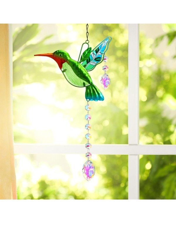 Producto - Atrapasoles colibrí de cristal Adorno colgante decorativo
