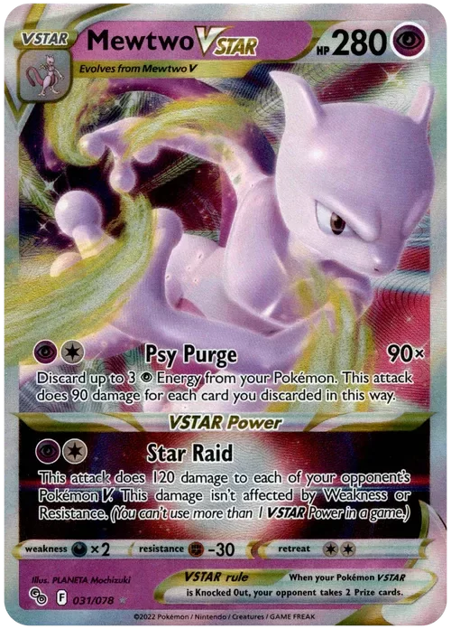 Producto - Mewtwo VSTAR - 031/078 - Pokemon Go - Holo