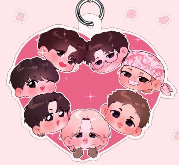 Producto - Llavero OT7 "Pink Heart" - 1