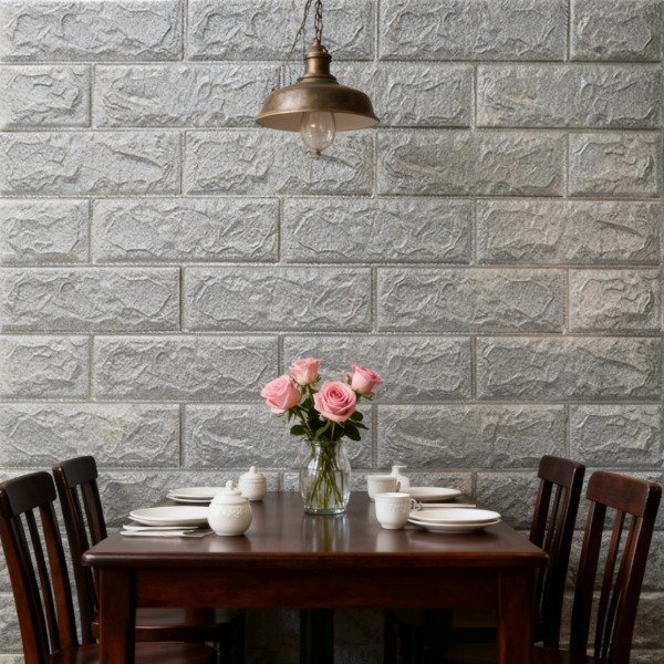 Producto - Placa Autoadhesiva Revestimiento Pared Gris Pack X5