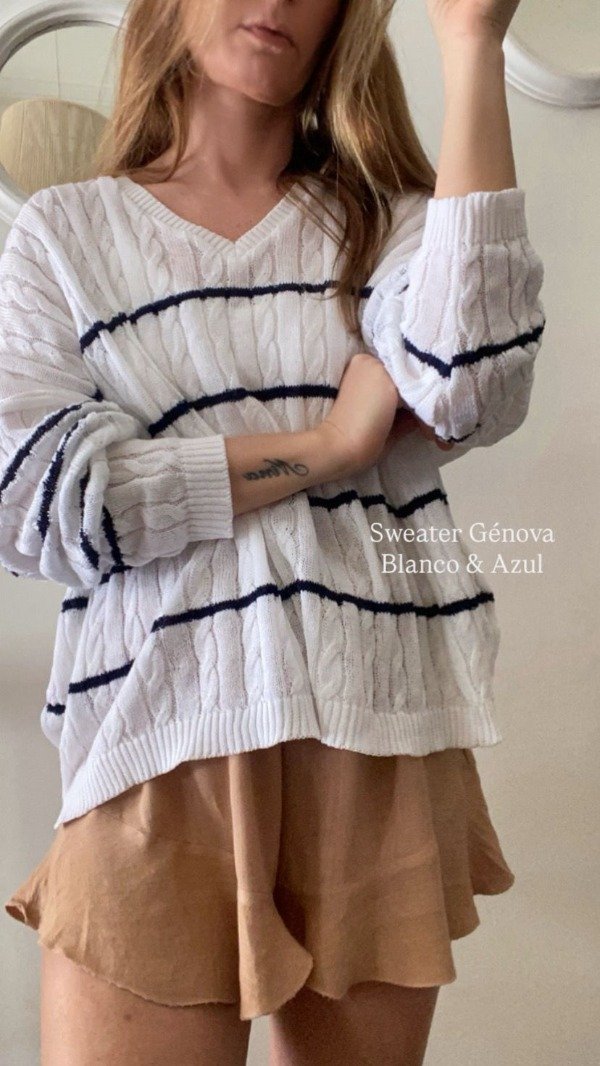 Producto - Sweater de hilo Genova white