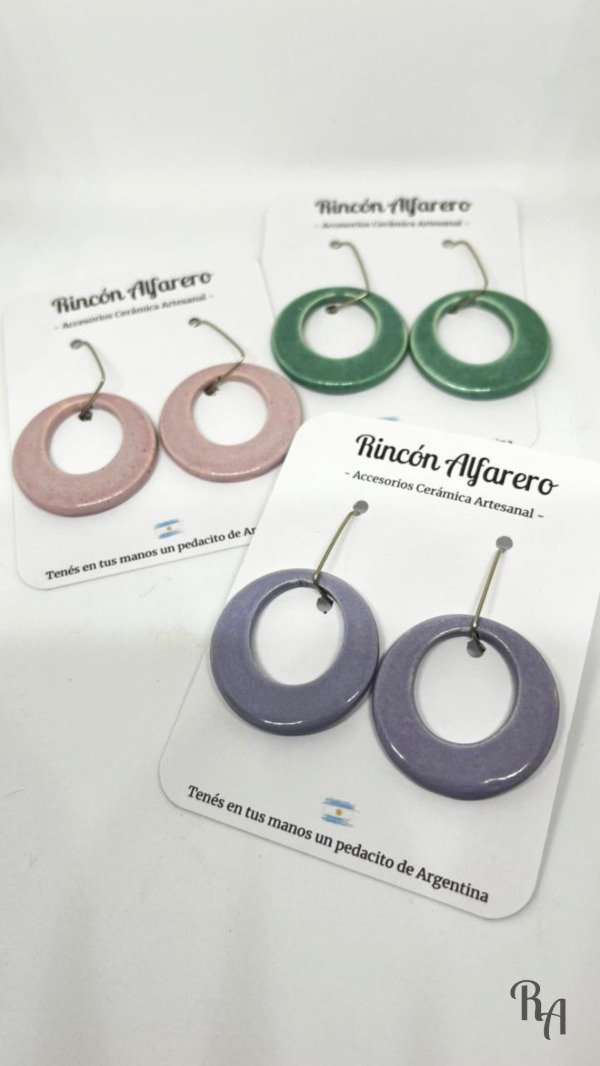 Producto - Pendientes Buenos Aires - redondos grandes varios colores