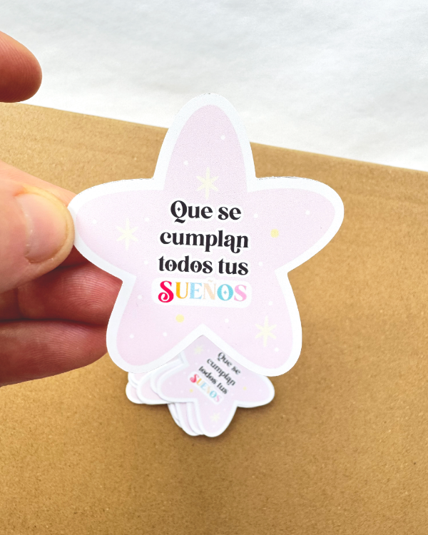 Producto - Etiquetas Que se cumplan todos tus sueños Diseño Digital para Emprendedoras