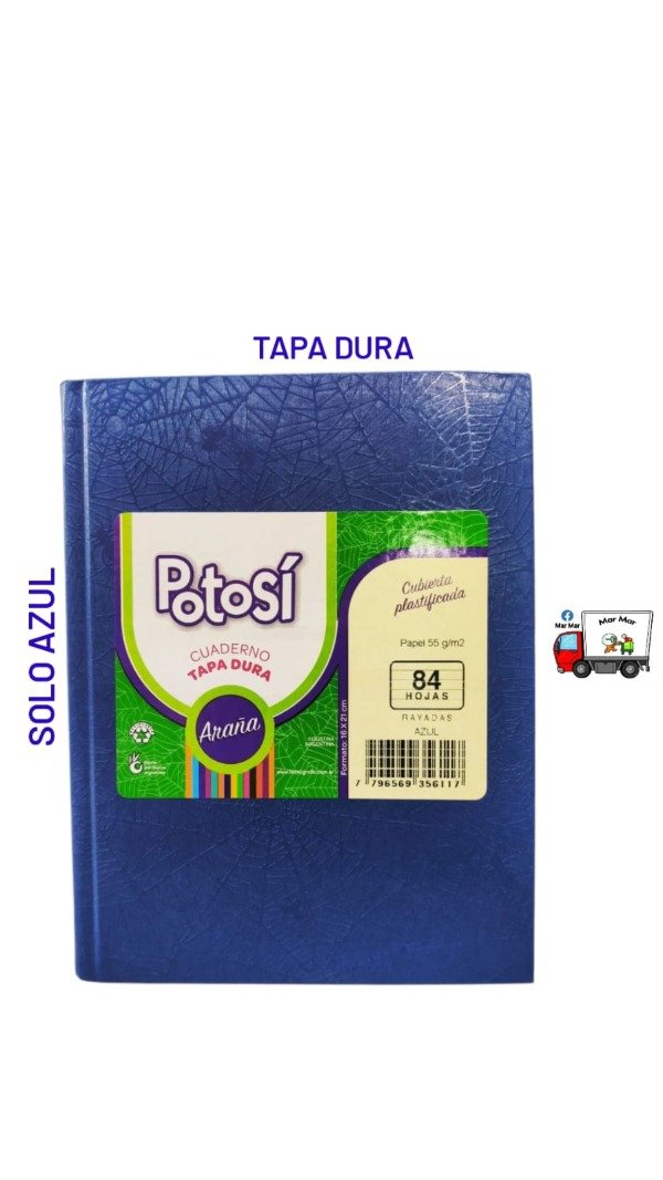 Producto - Cuaderno Potosí x84 hojas tapa dura (mayor)