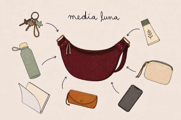 Producto - Riñonera media luna choco - 2