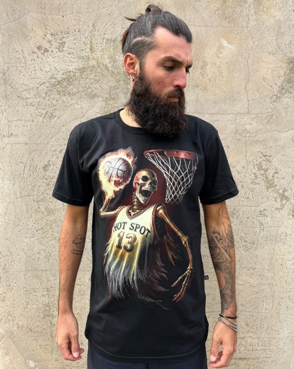Producto - Remera Calavera Basquet Brilla en la Oscuridad