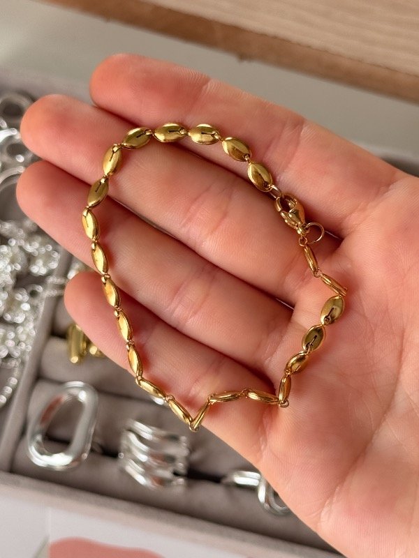 Producto - Pulsera semillas ac dorado