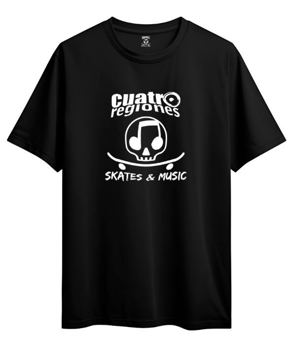 Producto - REMERA CUATRO REGIONES SKATES - LOGO NEGRA