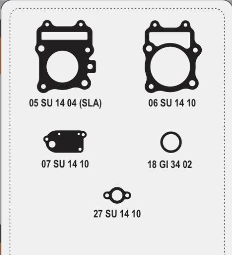 Producto - JUNTAS COMPLETA (CON ORING) SUZUKI AN 125 - ALFA