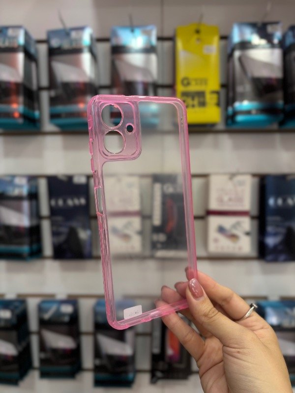 Producto - Case transparencia rosa A06