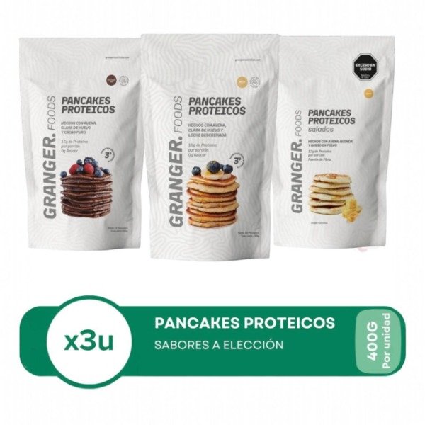 Producto - PROMO X 3 u. Pancakes Proteicos Sabores a eleccion - GRANGER