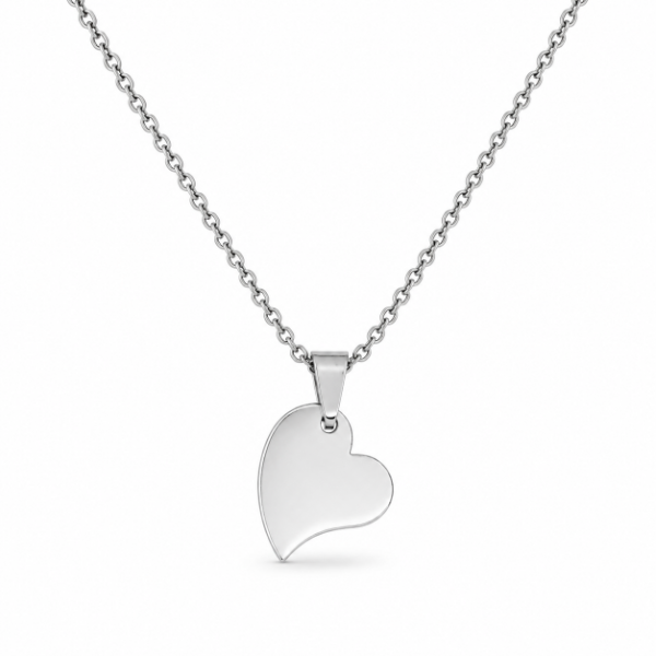 Producto - Collar de Acero con Dije Corazón - 2