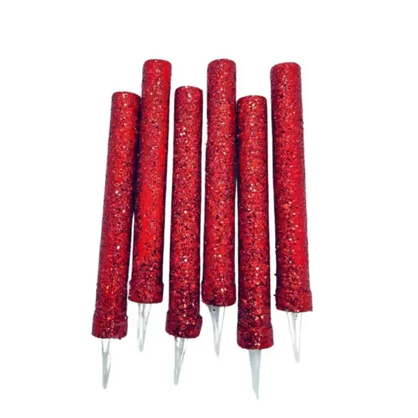 Producto - Bengala lisa con brillo x4un color rojo