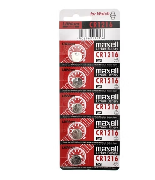 Producto - Pila de litio CR-1216 -3.0v -5 unidades -Maxell (PNLB-1216-BMX)