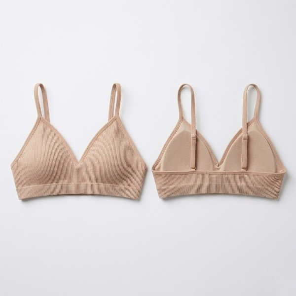 Top acanalados seamless natural offwhite