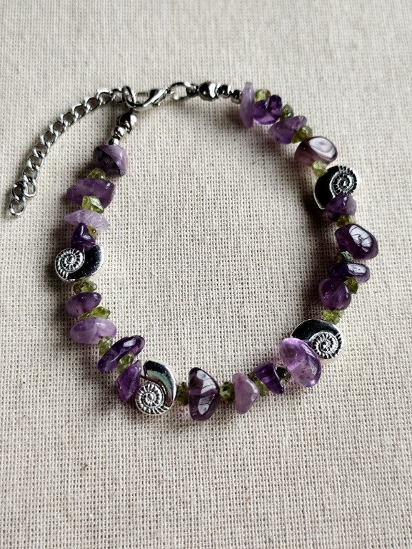 Producto - PULSERA PERIDOTO Y AMATISTA - Renovación Serena - 1