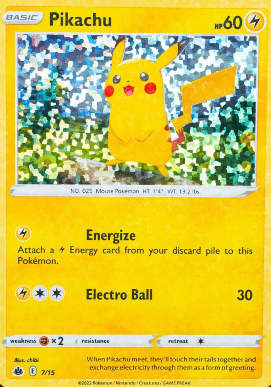 Producto - Pikachu 7/15 McDonald's 2022 Confetti Holo