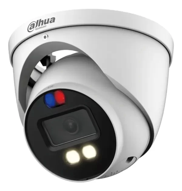 Producto - Camara Seguridad Domo Dahua 5mp Audio Alarma Sirena Luz Dual Color Blanco