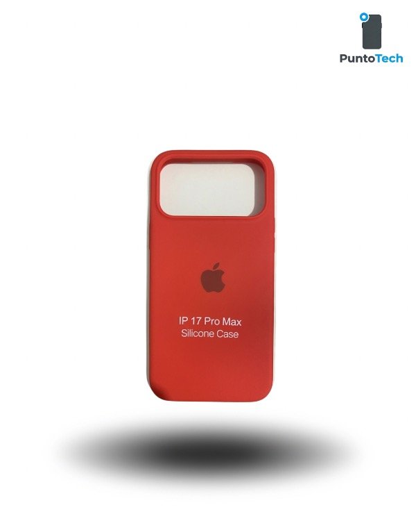 Producto - Silicon case iPhone 17 pro Max rojo carmesí