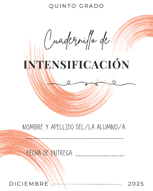 Producto - Intensificación 5to Grado