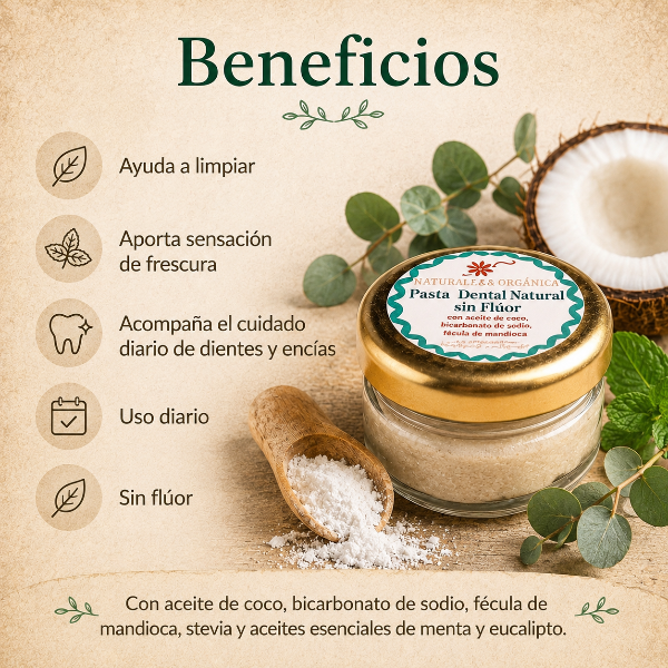 Producto - Pasta Dental Natural Sin Flúor DentalCoco - Naturaleza Orgánica - 1