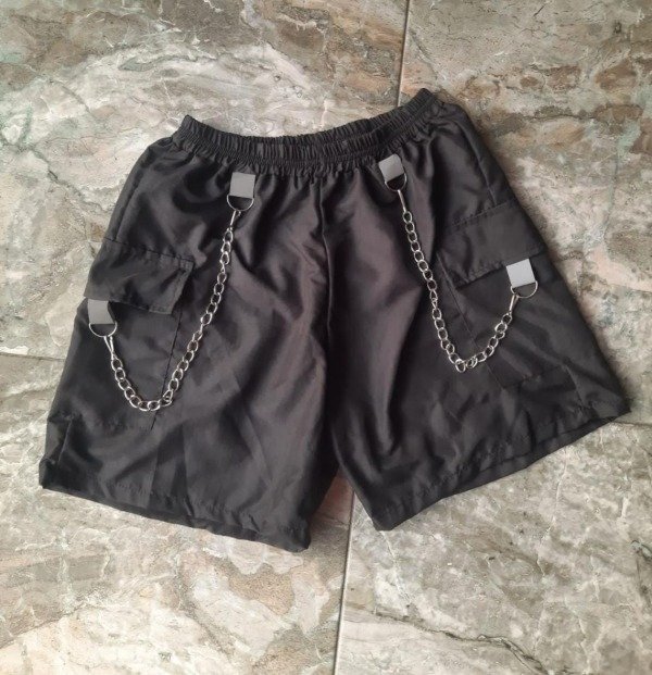 Producto - Bermuda doble cadena negro