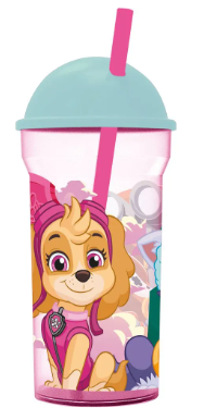 Producto - Vaso 460ml. -Transparente Tapa Alta- "Paw Patrol: Skye"