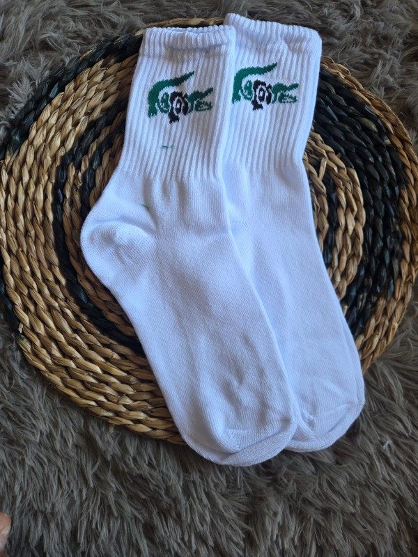 Producto - Medias 3/4 de algodon Lacoste cursiva
