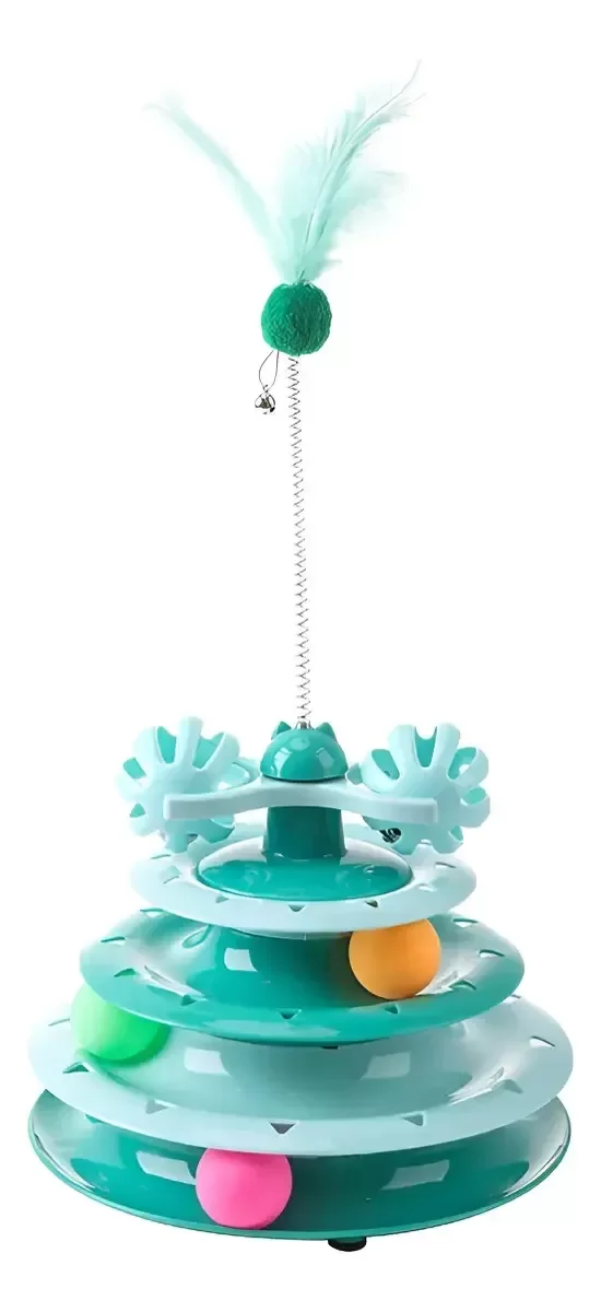 Producto - Juguete interactivo paga gato 3 niveles con pluma - 1