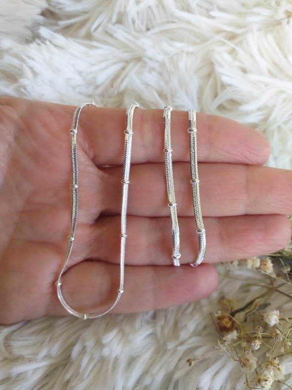 Producto - ABC0036 Cadena Clapton con microbolitas plana