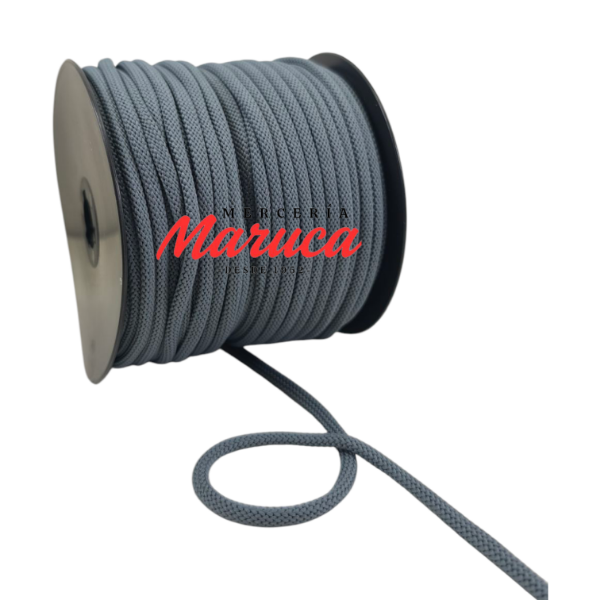 Producto - Cordón poliéster tubular de 4mm Gris Oscuro.