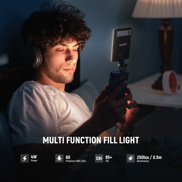 Producto - NEEWER NL-60AI Luz para selfies con clip para teléfono - 6