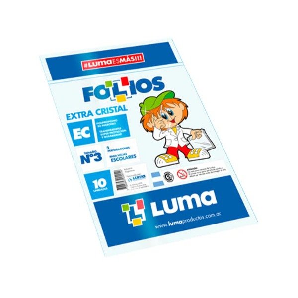 Producto - Folio Luma transparente escolar pp x 10 unidades