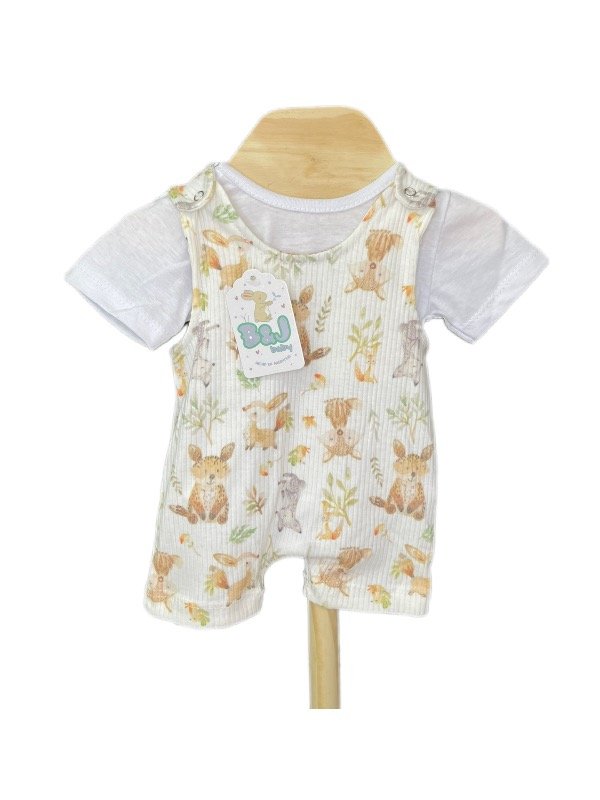 Producto - Jardinero + Body Animalitos Morley Verano